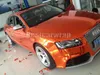 Rekbare oranje chroom vinyl wrap auto wrap lucht bubble gratis flexibele chroom wraps vehicle easy install chrome folie 1.52x20m / roll