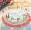 European Style Birthday Cake Decoration Home Party Use Gold / Silver / Multi-colored HAPPY BIRTHDAY Candle Cake Candles