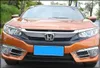 Hochwertiges ABS-Chrom, 2 Stück Auto-Nebelscheinwerferabdeckung + 2 Stück Nebelschlusslampenabdeckung + 4 Stück Rücklicht-Zierstreifen für Honda CIVIC 2016