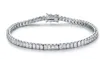 Элегантный квадратный Алмаз теннис браслет женские ювелирные изделия платины позолоченный Циркон браслет