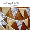 Toile de jute lin dentelle bruant triangle drapeaux fanion pour fête mariage guirlande décoration produit approvisionnement