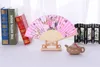 Klassieke Chinese stijl stof fan zijden vouwen bamboe hand held fans bruiloft verjaardagsfeestje giften geschenken