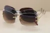 Verkauf Hersteller ganze 4193829 Qualität Mann Frauen UV400 Sonnenbrille Randloses Design C Dekoration 18K Gold Rahmen Brille male261x