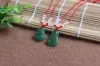 Goed A ++ Hot Hanger Jade Boeddha Ketting Glas Ornament Rood Touw Ornament WFN587 (met Chain) Mix Bestel 20 stuks veel