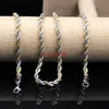 24 inch 5mm 6mm Gold Silver Stainless Steel ed singapore chain Rope Chain Link Necklaces Women Men Brand New250O