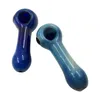 Spoon for smoking use herb tobacco glass pipe 4 inches starry sky blue galaxy