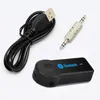 2020 Handfree Bil Bluetooth Music Receiver Universal 3.5mm Streaming A2DP Wireless Auto AUX Audio Adapter med MIC för smartphone MP3