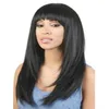 black hair wig with bangs