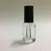 4 ml leere Nagellackflaschen, quadratische Form, transparente Nagellackflaschen mit Pinselverschluss für DIY-Kosmetik