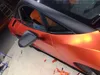 Oranje mat chroom vinyl car wrap film met luchtbelvrij satijn chroom die styling graphics zoals 3m kwaliteit 1,52x20m rol bedekt