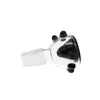 Bubble Head Glass Bowl for Hookah - Fits 14mm and 18mm Male Joints, Black Funnel Bowls