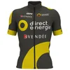 2022 Män Summer Direct Energie Black-Yellow Cycling Jersey Set Triathlon Mountain Bike Clothes Maillot Ciclismo Ropa Size XXS-6XL257H