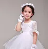 2017 Vintage New Flower Girl Dresses Pół Rękawy Party Page Communion Sukienka na ślub małe dziewczynki / dzieci księżniczka suknia