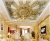 高品質のヨーロッパドーム講堂ゼニスの天井装飾絵画壁画の3 dの壁紙テレビの背景のための3D壁紙