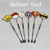 도매 100pcs 왁 스 Dabbing 도구 패션 스티커 120mm 유리 Dabbertool 스테인레스 스틸 파이프 청소 도구 실리콘 봉에 대 한