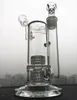 Mobius BirdCage Szkło Bong Jasne szklane Bongs Dąb Rig Podwójna stereo Matrix Perc Water Rury Recycler Rat