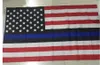 4 Types 90*150cm BlueLine USA Police Flags 3x5 Foot Thin Blue Line USA Flag Black, White And Blue American Flag With Brass Grommets