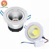 Wholesale Recessed Ceiling Dimmable Led Downlights 9W 12W 15W COB Led downlight AC110-240V + CE ROHS UL free shipping