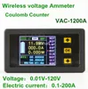 Freeshipping VAT1200A 100 فولت 200A اللاسلكية شاشة lcd الرقمية الفولتميتر مقياس الطاقة مراقب الجهد تستر الحالي متر