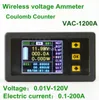 Freeshipping VAT1200A 100V 200A Wireless LCD Display Digital Voltmeter Ammeter Power Monitor voltage Tester Current Meter