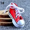 Vente en gros - Creative Key Chain Toile Chaussures Key Chain Casual Chaussures Porte-clés Couleur Chaussures Pendentif Creative Gift Keyrings CA001