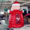 Christmas Inflatable Santa Cash/Money Booth 2.5m Advertising Tent Air Blown Coupon Issuing Machine for Christmas Promotion Events
