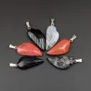 Karışık Melek Peri Kanatları Charm Kolye Opal Siyah Oniks Kum Taş Kolye Takı Yapımı için DIY El Yapımı Zanaat Kadın Tüy Özel kolye
