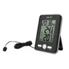 New LCD Digital Thermometer Wired Sensor Indoor Outdoor Home Probe Temperature Trend Meter Snooze Table Watch Alarm Clock