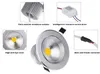 Dimbar 7 watt COB LED Taklampa Downlight Varm / Kall Vit Spotlight Lampa Inbyggd belysningsarmatur, Halogenlödlampa