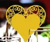Lazer Kesme Kalp Şarabı Cam Kart Masa Adı Yer Eskort Kupası Kart Partisi Düğün Süslemeleri Ev 200pcslot 8263095