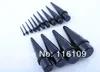Wholesale-(Min. order $10) Free Shipping Big Gauge Black Acrylic Ear Taper Mixed Sizes 16mm-25mm