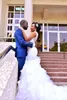 Sexy afrikanische weiße Schatz Meerjungfrau Brautkleider 2021 Gericht Zug Sheer Back Applique Perlen Perlen Bridal Kleid Robe de Mariage