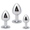 Grote Maat Rvs Metalen Anale Plug Met Diamanten Anale Dildo Seksspeeltjes producten Butt Plug Voor Women48788783653534