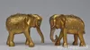 Chinese Fengshui Lucky Brass Auspicious Elephant Animal Statue sculpture pair