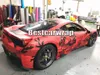 Rouge Camo Car Wrap Vinyle Avec Air Rlease Gloss / Matt Arctic Camouflage couvrant les graphiques Imprimé STYLING taille 1.52X30M ROLL