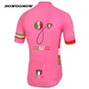 NOWGONOW equipe dos homens 2017 camisa de ciclismo pink rose líder tour de itália campeão roupas desgaste da bicicleta bandeira estilo pro corrida equitação mtb estrada