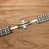 Jawoder Watch Band 14 18 20MM الصلبة الصلبة منحني نهاية الفولاذ المقاوم للصدأ جميع تلميع ووتش حزام النشر أساور مشبك للاين