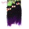 6PCSLOT 합성 브레이딩 헤어 금발 확장 변태적 인 Curlyloose Wave Ombre Hair Burgundy 직조 크로 셰 뜨개질 머리카락 확장 BL8066313