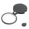 Portable Microscope Magnifier Loupe 70X 60mm 50mm Diameter 5X Round Magnifying Glass MG86034 w Black Cover