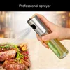 100ml Glass Oil Sprayer Olive Pump Silver Stainless Steel Spray Oil Bottle Sprayer Can Jar Pot Tool Can Pot Oil Sprayer