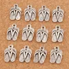 Flip Flops Made With Love Spacer Charm Beads 300pcslot Antique Silver Pendants Alloy Handmade Jewelry DIY 126x94mm L4014645181