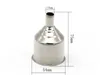 100pcs/lot Fast shipping 75mm Stainless Steel Funnel Wide Mouth Wine Oil Funnel Convenient Kitchen Tool
