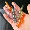 Kalebas deksel glazen bongs accessoires, glazen rookpijpen kleurrijke mini multi-kleuren handbuizen beste lepel glas