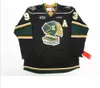 # 93 Mitch Marner Jersey OHL London Knights CCM Premer 7185 Mitch Marner Mens 100% ricamo cucito maglie di hockey su ghiaccio verde nero