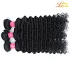 Pas cher 7A Cheveux Humains Brésiliens Vague Profonde Bundles Extension de Cheveux Indiens Haute Qualité Brésilienne Vierge Cheveux Humains Armure Profonde Naturel 3600091