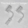 Smoking Hookahs 90 degrees the doublewall thermal banger quartz nails10\14\18mm female and male Double Walls Buckets Nail for glass oil rigs