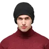 Unisex Wool Mieszanki Dzianiny Kapelusze Jesień Zima Mężczyźni Kobiety Beanie Miękkie Ciepłe Czaszka Kapelusz Kapelusz Narciarski Czapki Bonnet Gorro Baggy Bouncy