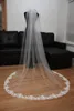 New Arrival Cathedral Length Wedding Veil One Layer White Ivory Champagne Bridal Veil with comb lace Edge 961p