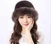 Moda in pelle Rex cappello da principessa in pelliccia di coniglio modelli femminili moda invernale ispessimento caldo berretto da sci nord-est