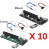 10 шт. Для Bitcoin Miner USB 3.0 PCI-E Riser PCI Express 1 X до 16 x Extender Board Card с SATA адаптер питания кабель USB